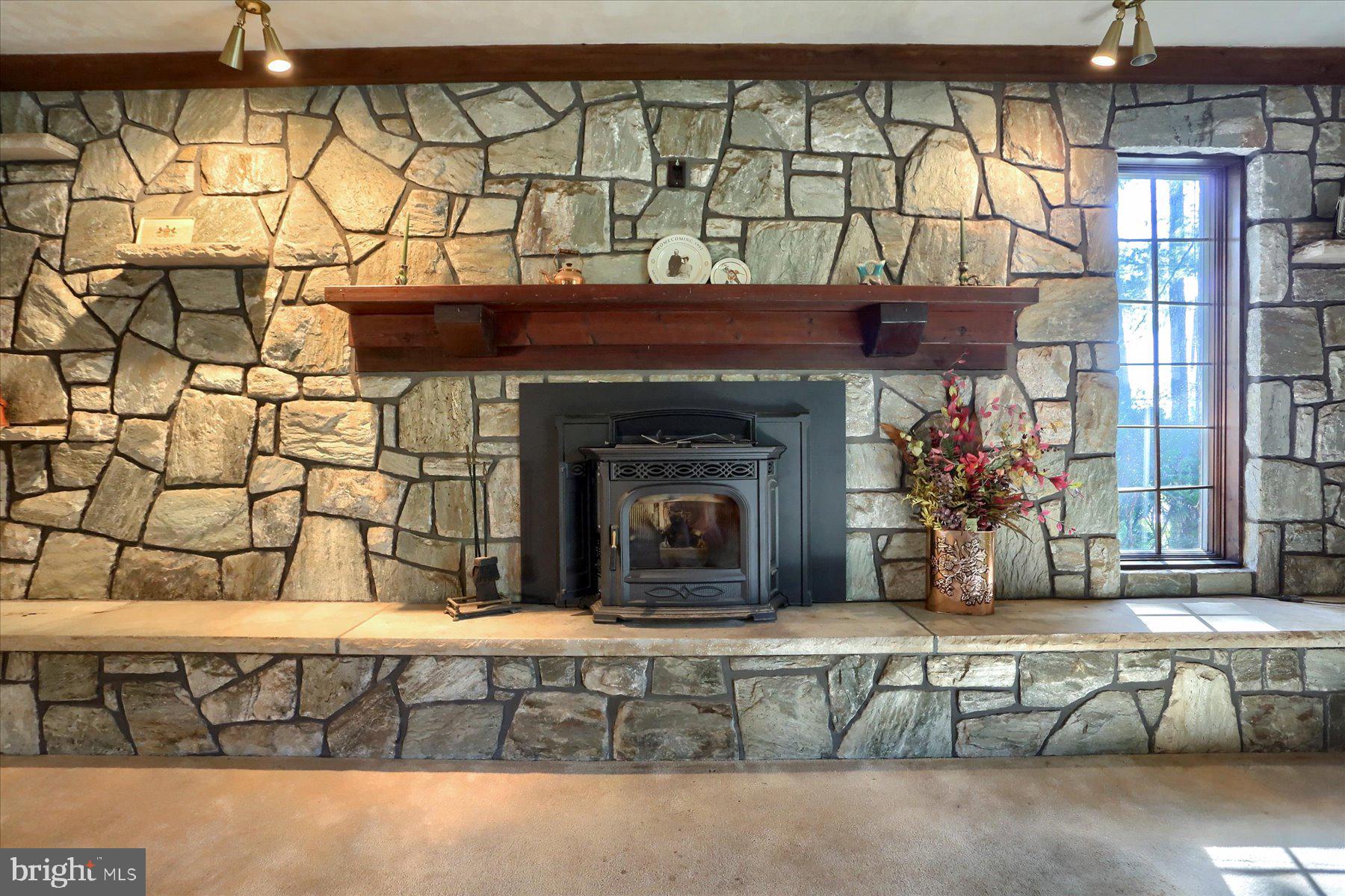 830 Stauffers Church Road Palmyra, PA 17078 - Photo 18 of 53 Lg. wood Mantel, Woodburning Fpl now Pellet Stove