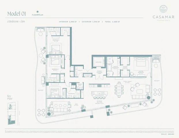 $4,650,000 | 900 North Ocean Boulevard, Unit 1401, Pompano Beach, FL 33062