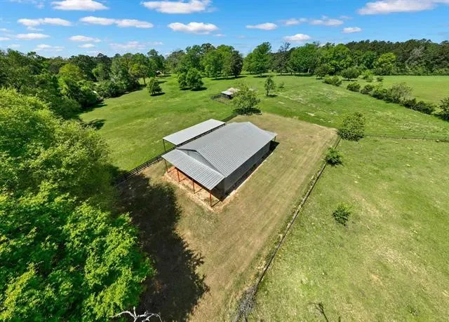 an outdoor space with garden view