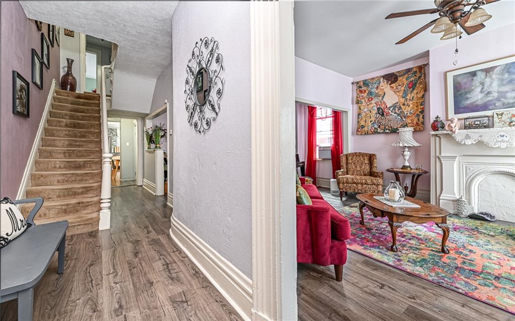 164 45th Street Pittsburgh, PA 15201 - Photo 3 of 47 a view of a hallway with workspace and entryway