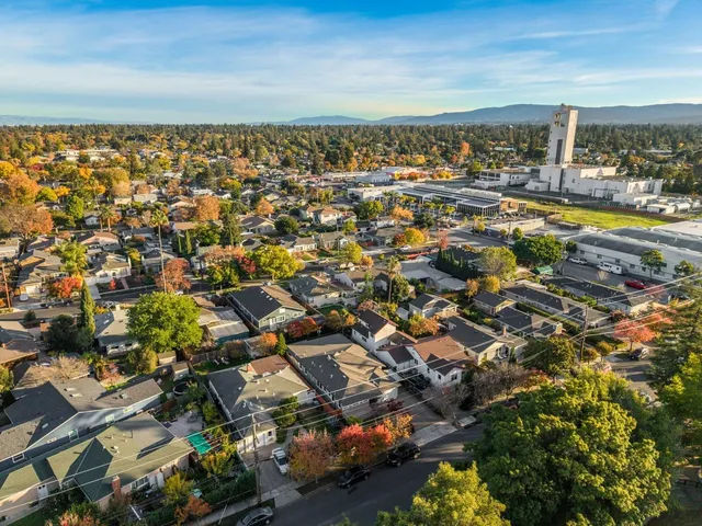 an aerial view of a city