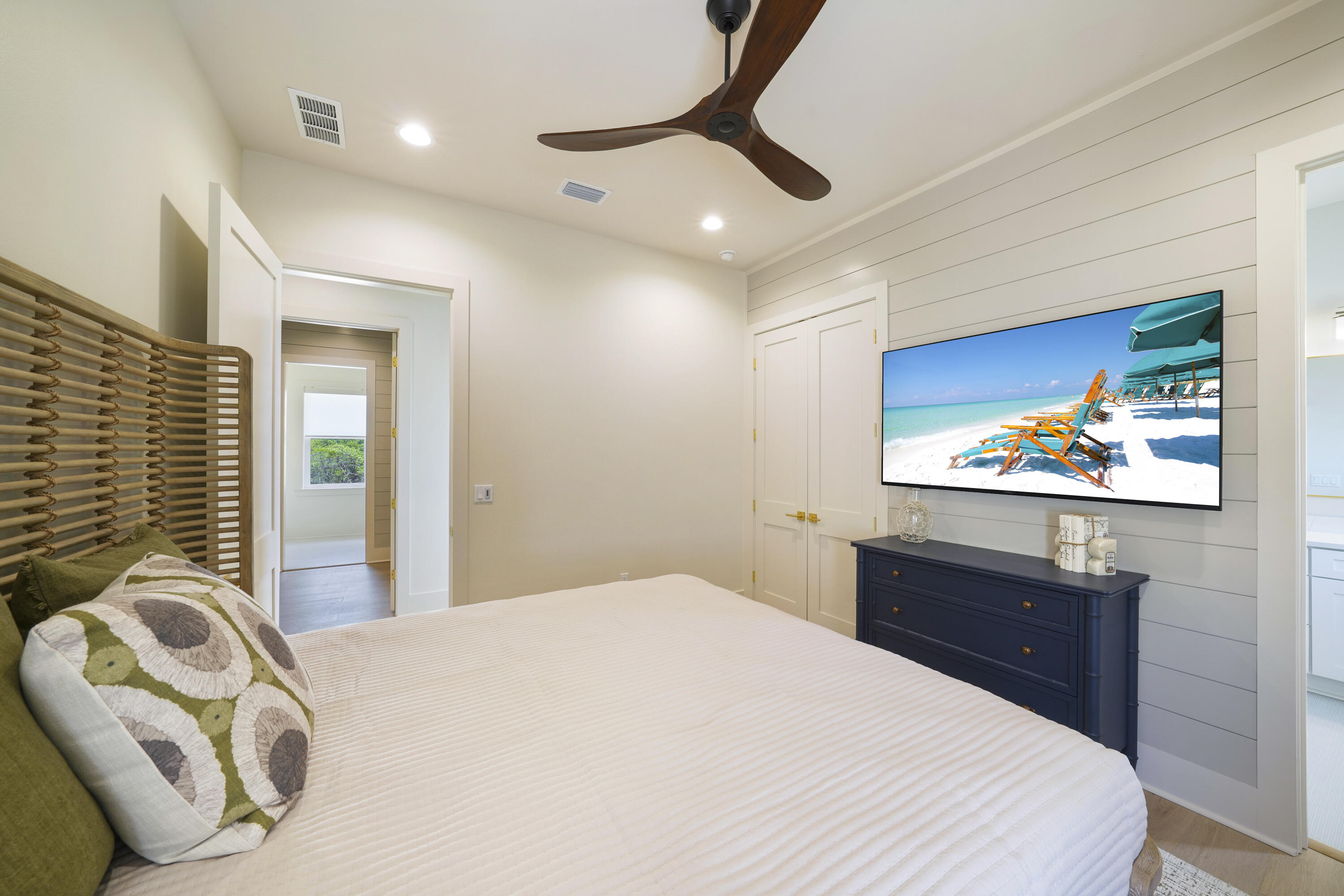 56 Sea Croft Cove Santa Rosa Beach, FL 32459 - Photo 52 of 65 a bedroom with a bed and a painting on the wall