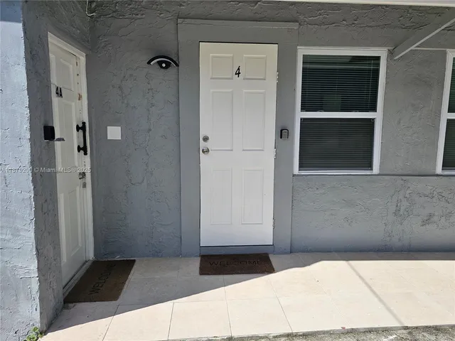 a view of front door