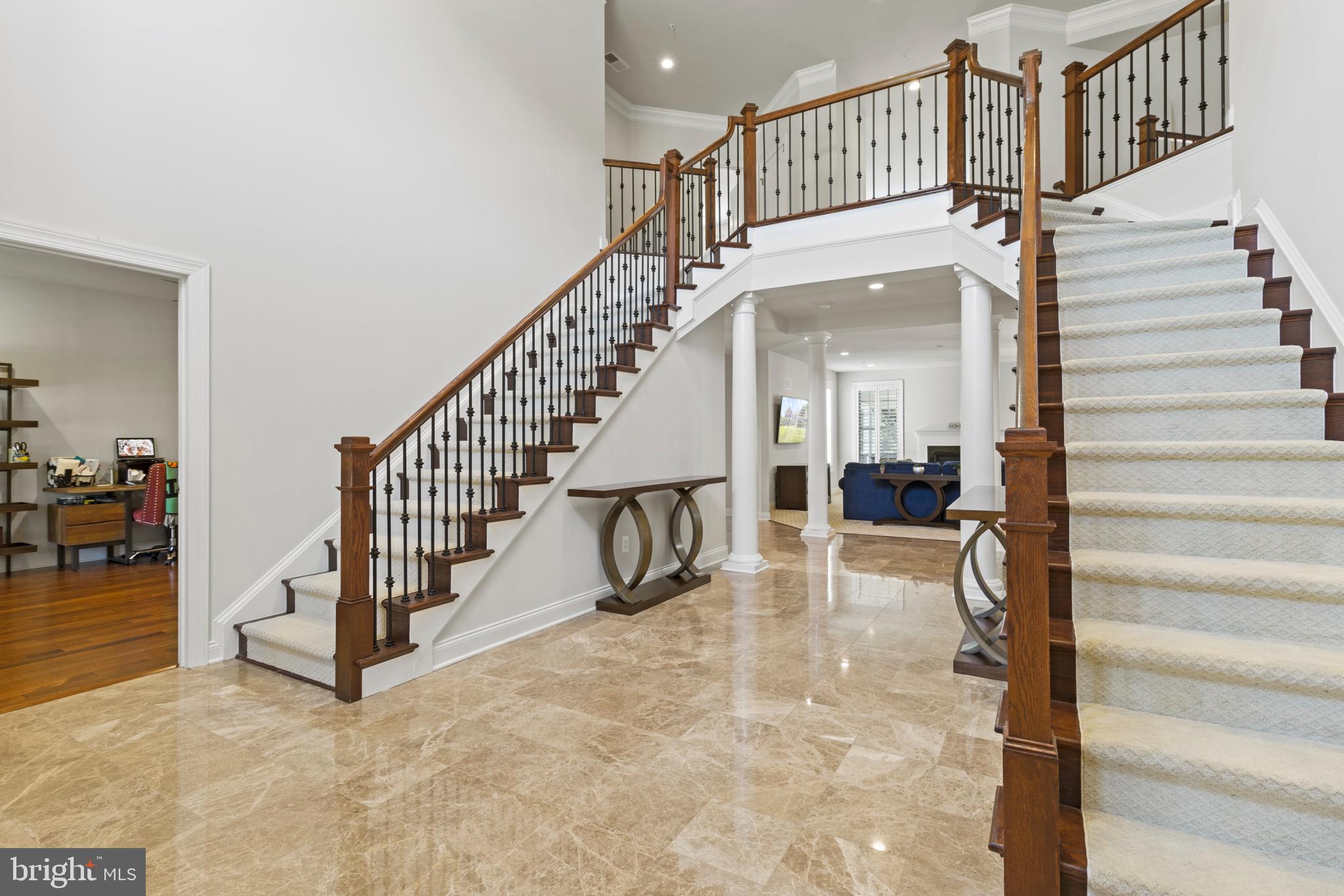 14432 Maple Ridge Court Baldwin, MD 21013 - Photo 22 of 68 Marble Floor Two Story Foyer with Dual Staircases