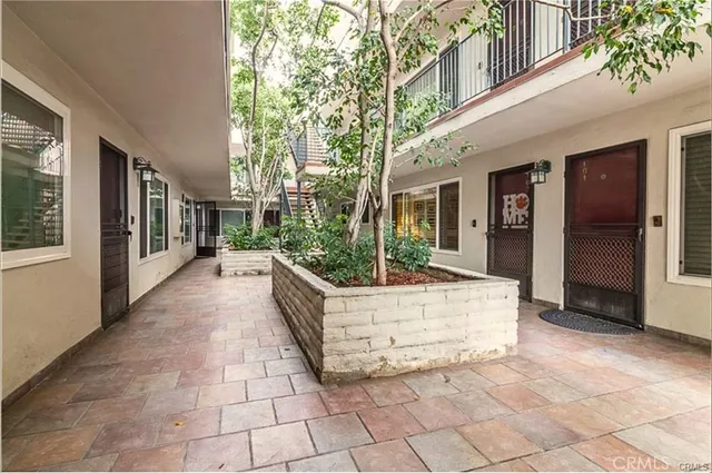 a view of a building with entryway