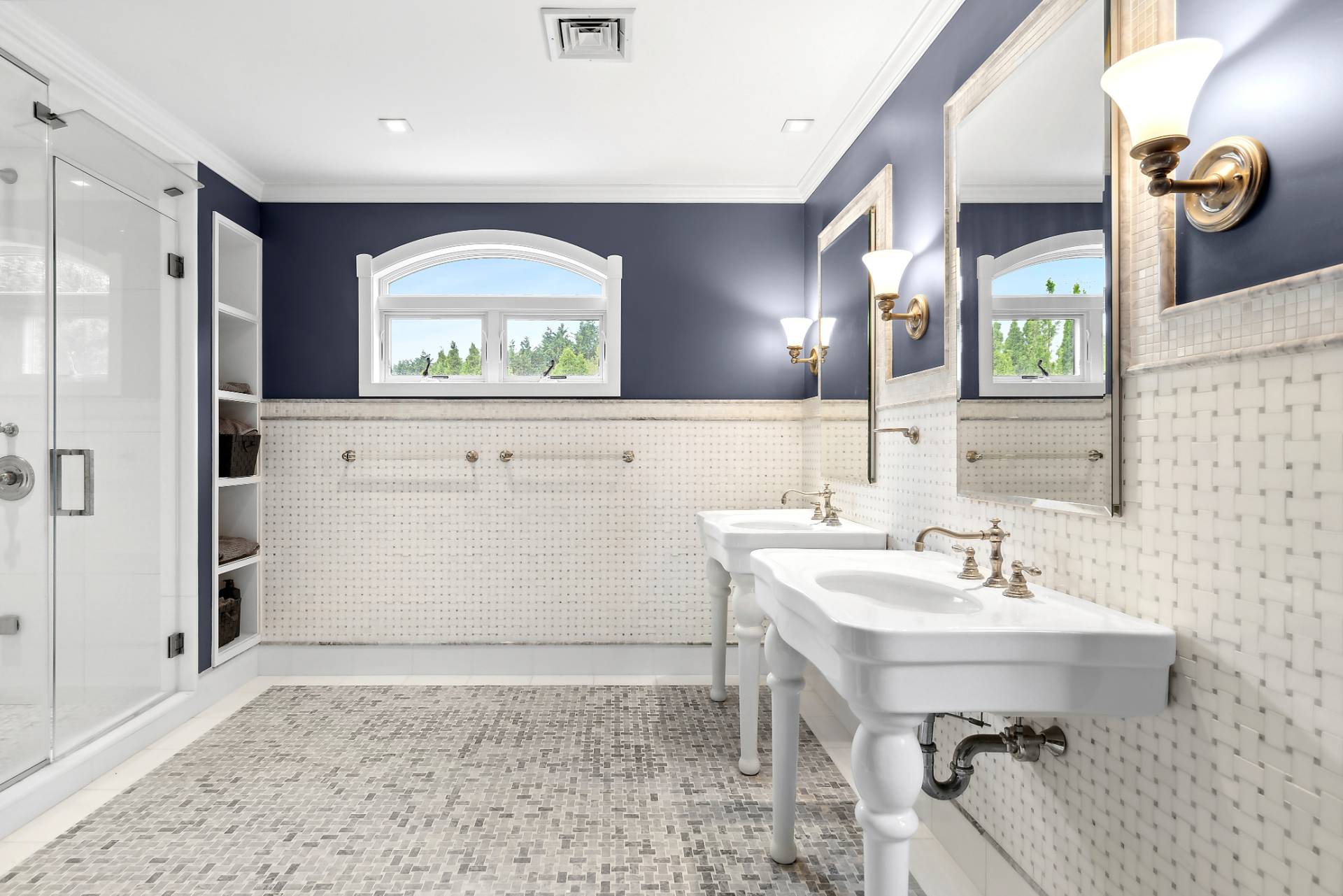 573 North Sea Mecox Road Southampton, NY 11968 - Photo 12 of 21 a bathroom with a sink and a mirror