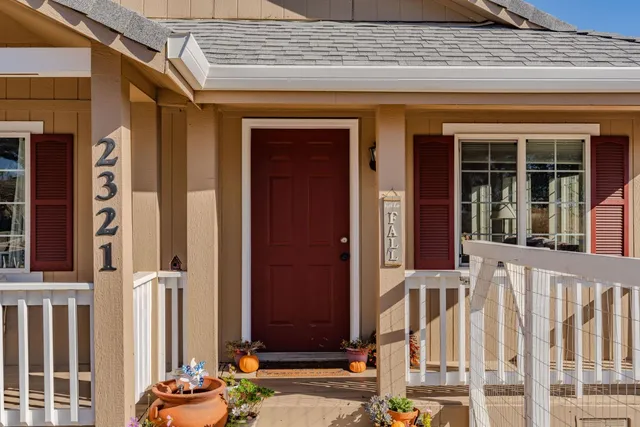 front view of a house with a window
