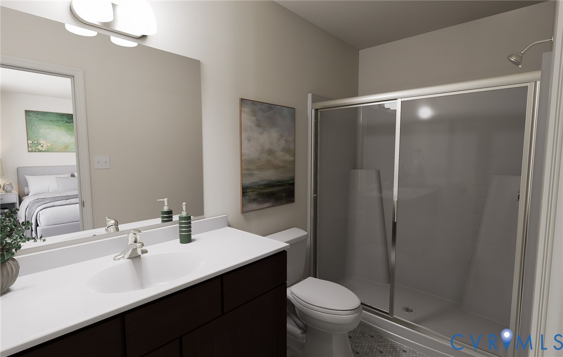 285 Greenpark Road Sandston, VA 23150 - Photo 15 of 29 a bathroom with a sink toilet and shower