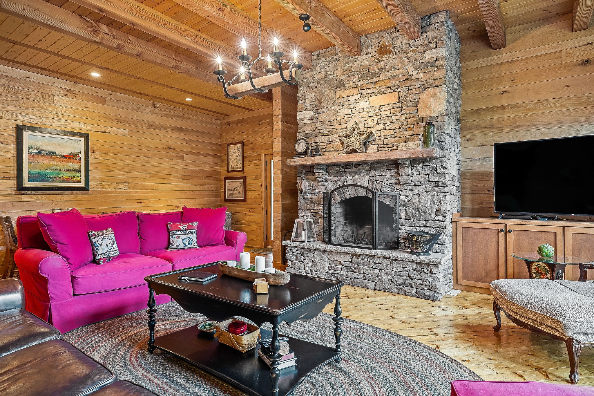 4042 Rocky Ridge Road Doyle, TN 38559 - Photo 25 of 85 a living room with furniture and a fireplace