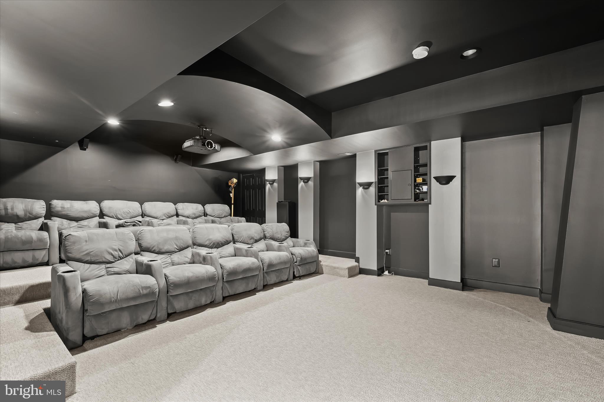 11678 Frederick Road Ellicott City, MD 21042 - Photo 96 of 118 Theater Rm w Sconces