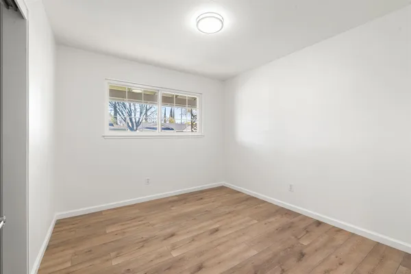 an empty room with a window