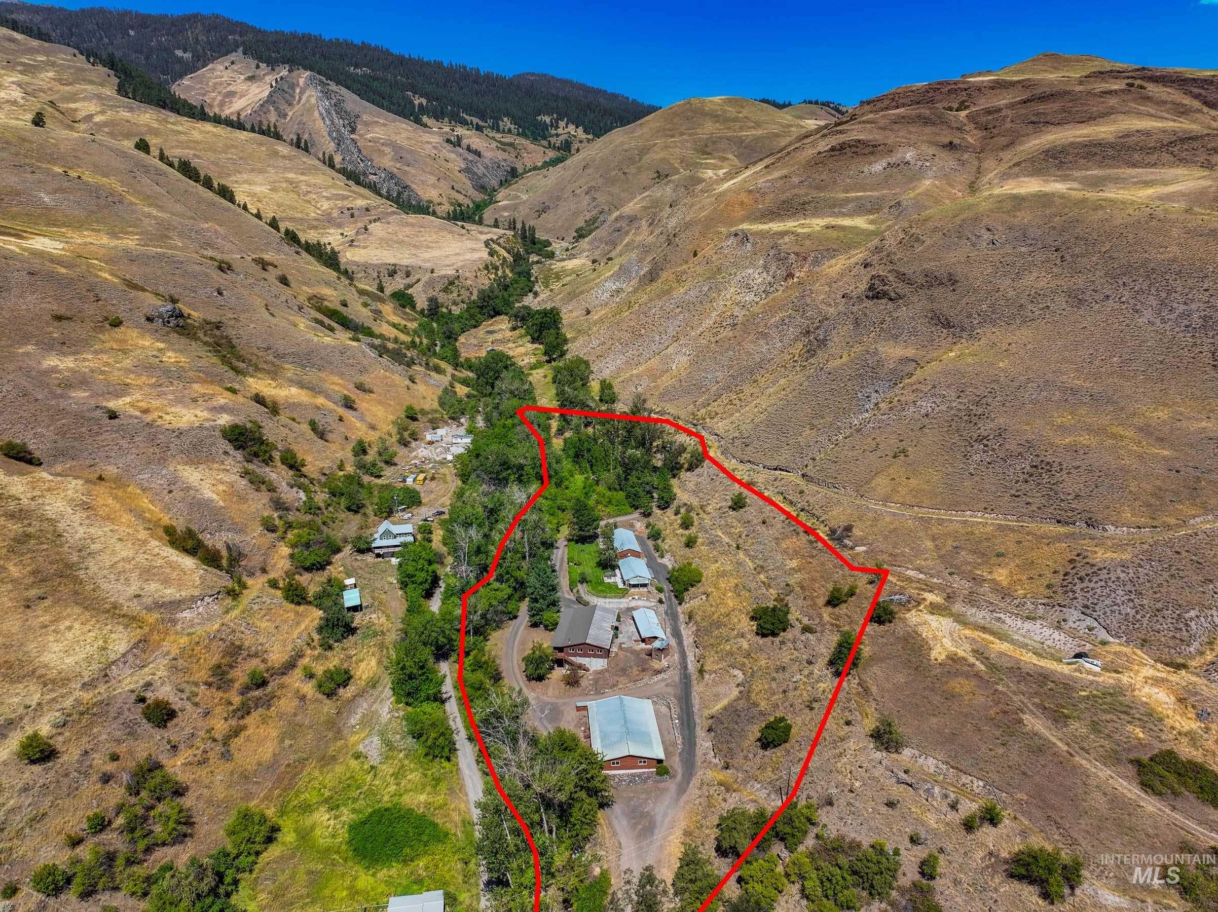 192 East Shingle Creek Road Riggins, ID 83549 - Photo 50 of 50 View of property location with property boundaries highlighted and rural landscape