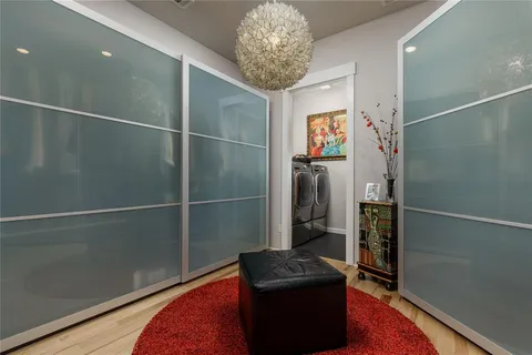 a room with furniture and a window
