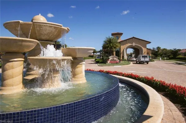 a view of a swimming pool with a sitting space