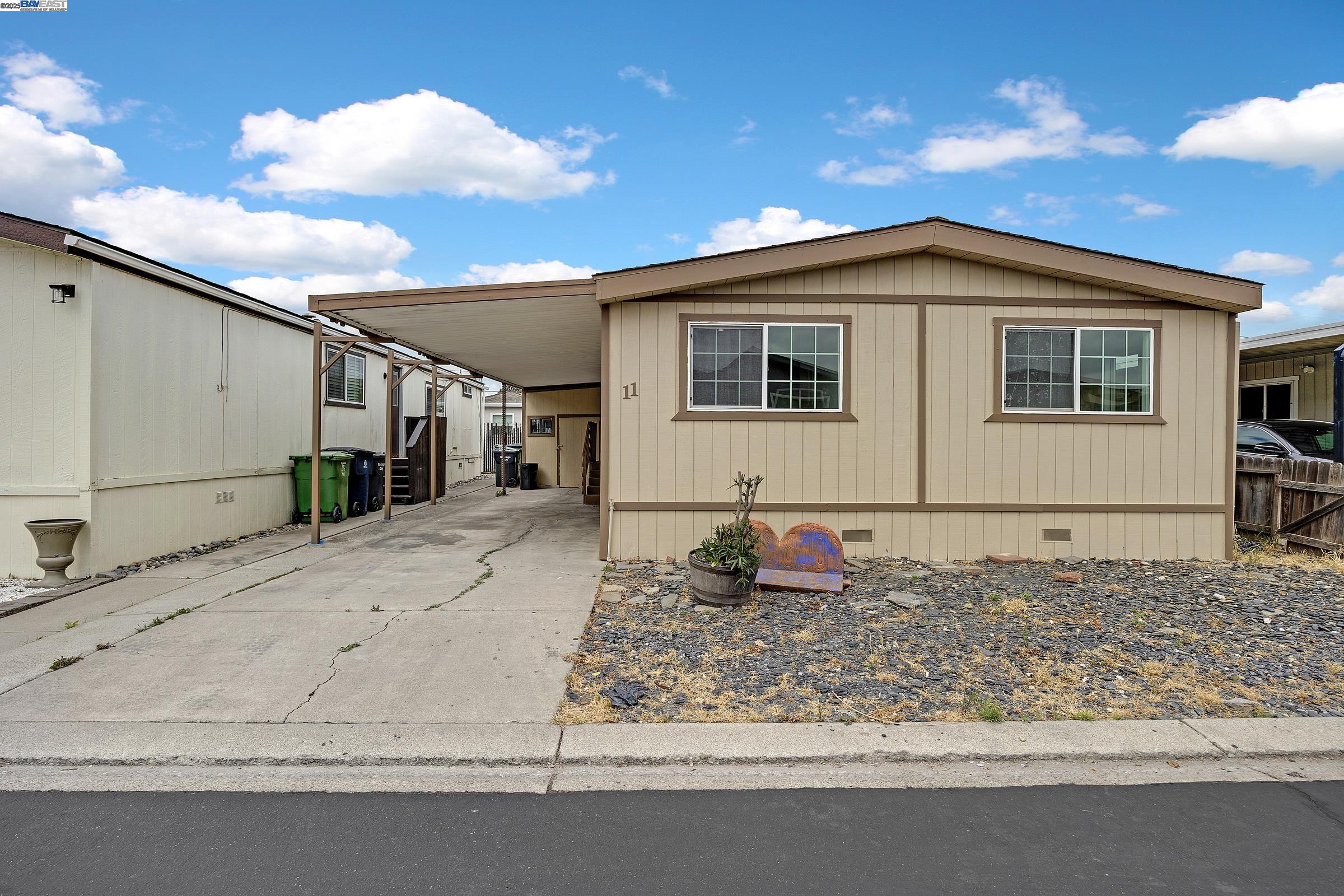 a backyard of a house