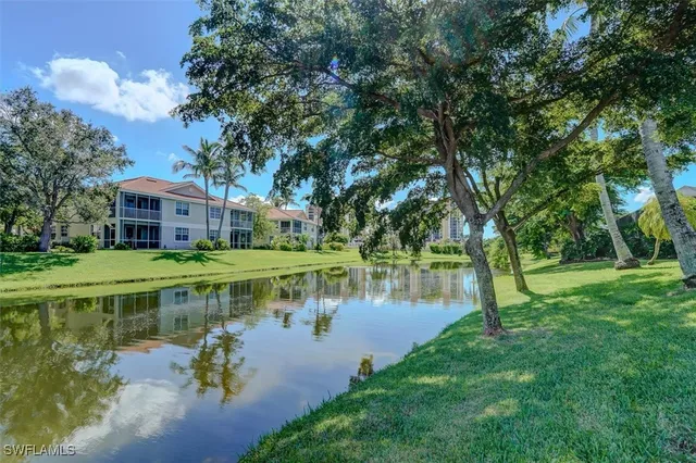 a view of a house with a lake view