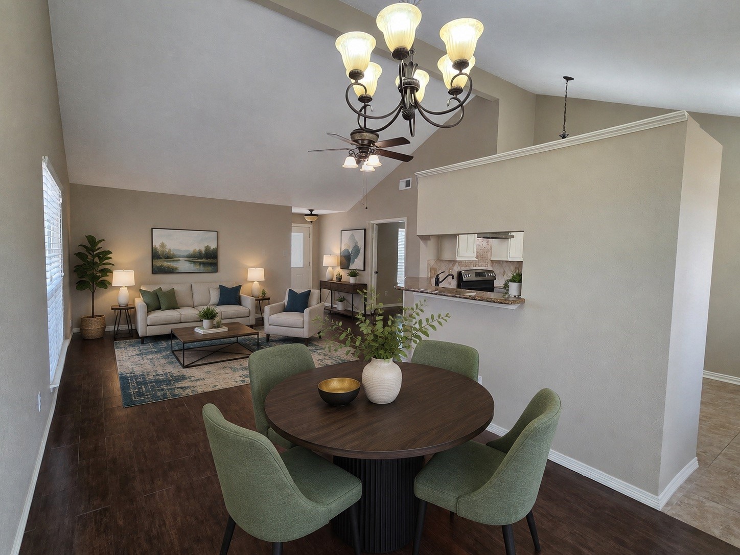 4203 Spinks Creek Lane Spring, TX 77388 - Photo 2 of 3 Living/dining area virtually staged