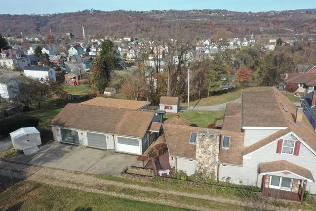 a bird view of a house