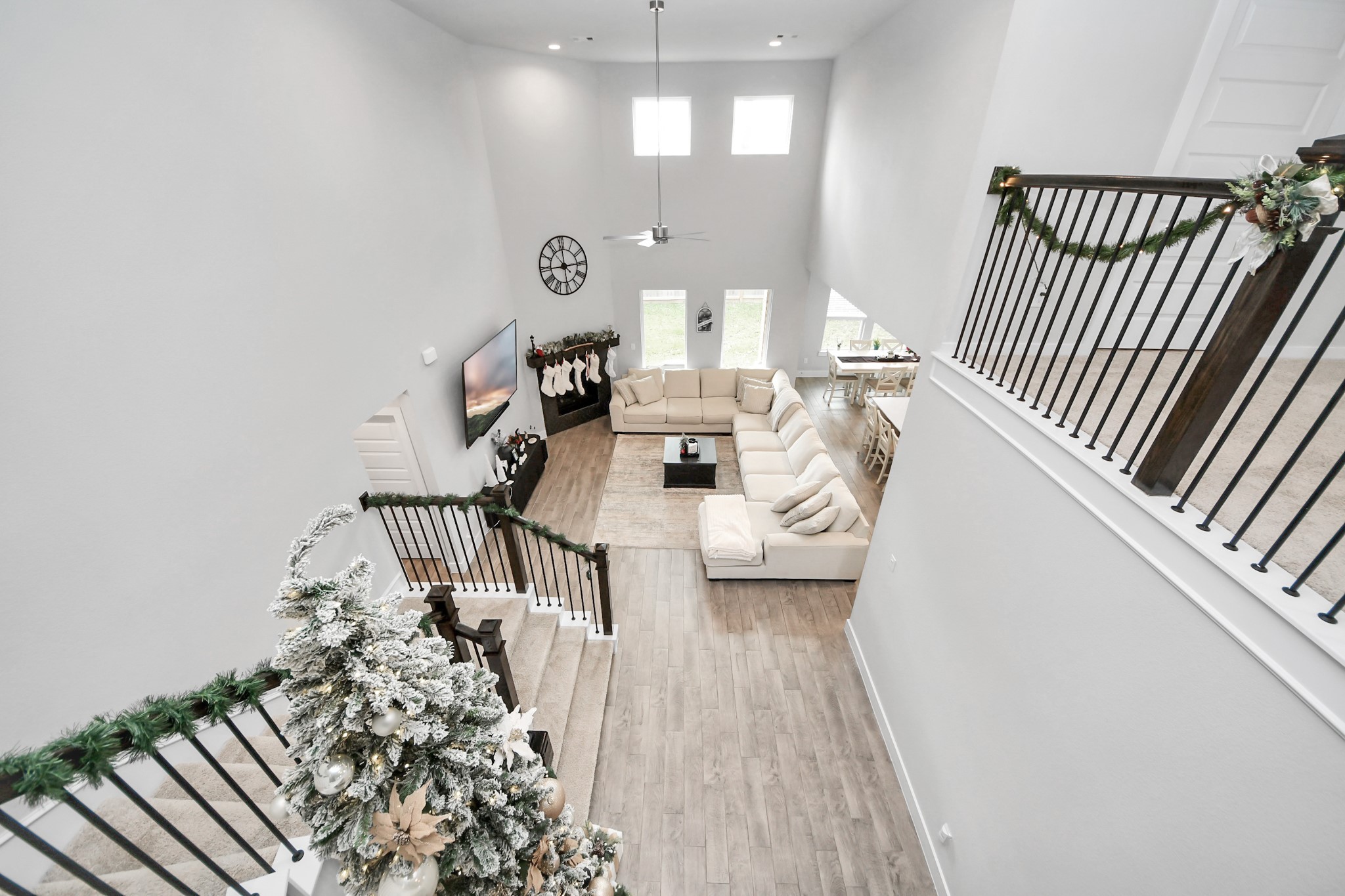 1920 Golden Spruce Lane Conroe, TX 77301 - Photo 18 of 28 a view of a balcony with wooden floor