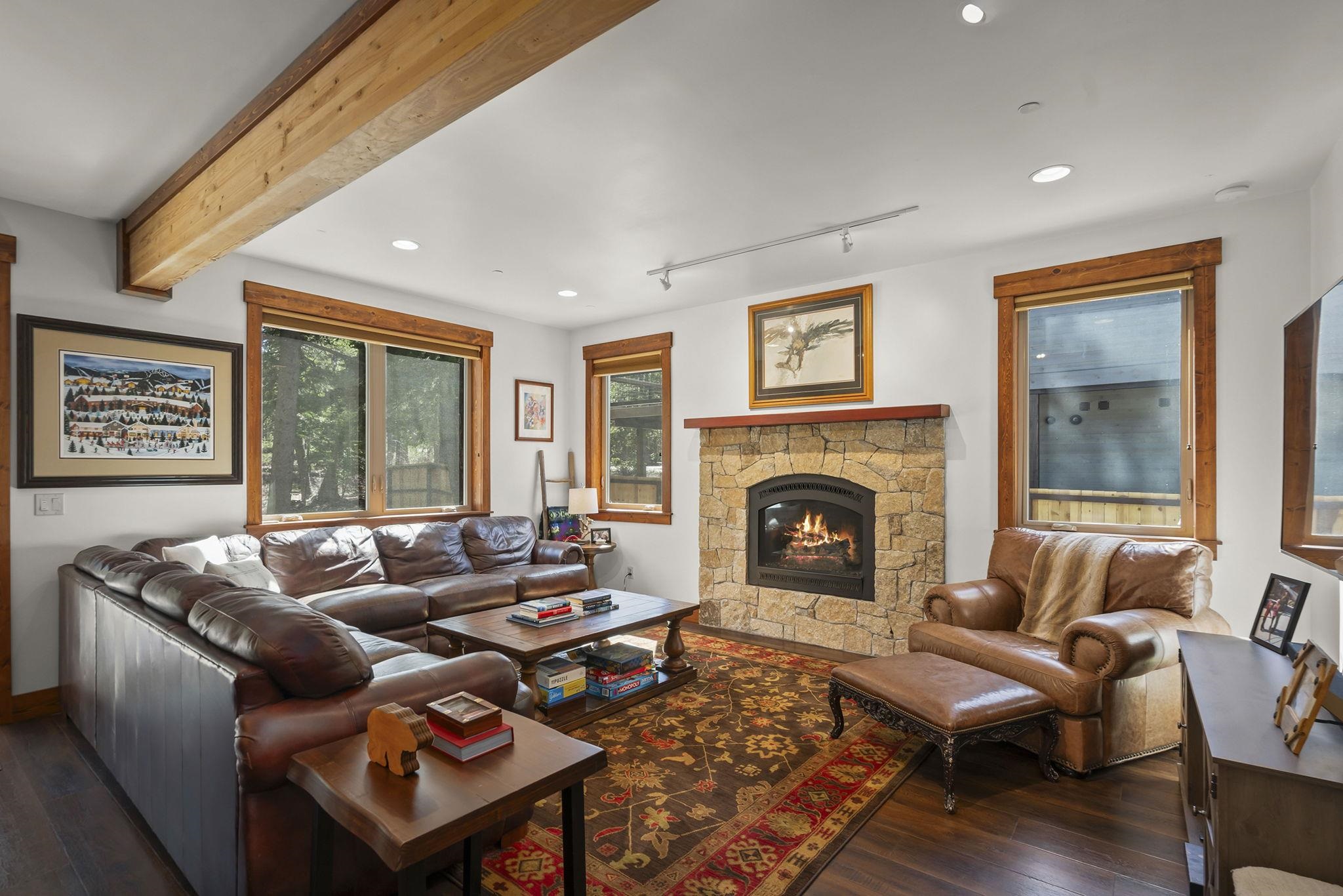 551 McKinney Road Tahoma, CA 96142 - Photo 6 of 28 a living room with furniture fireplace and a large window