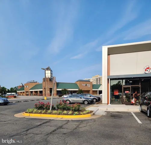 a view of a building with a street