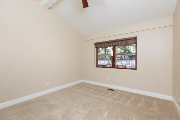 an empty room with a window