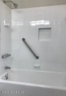 a view of a park with swings