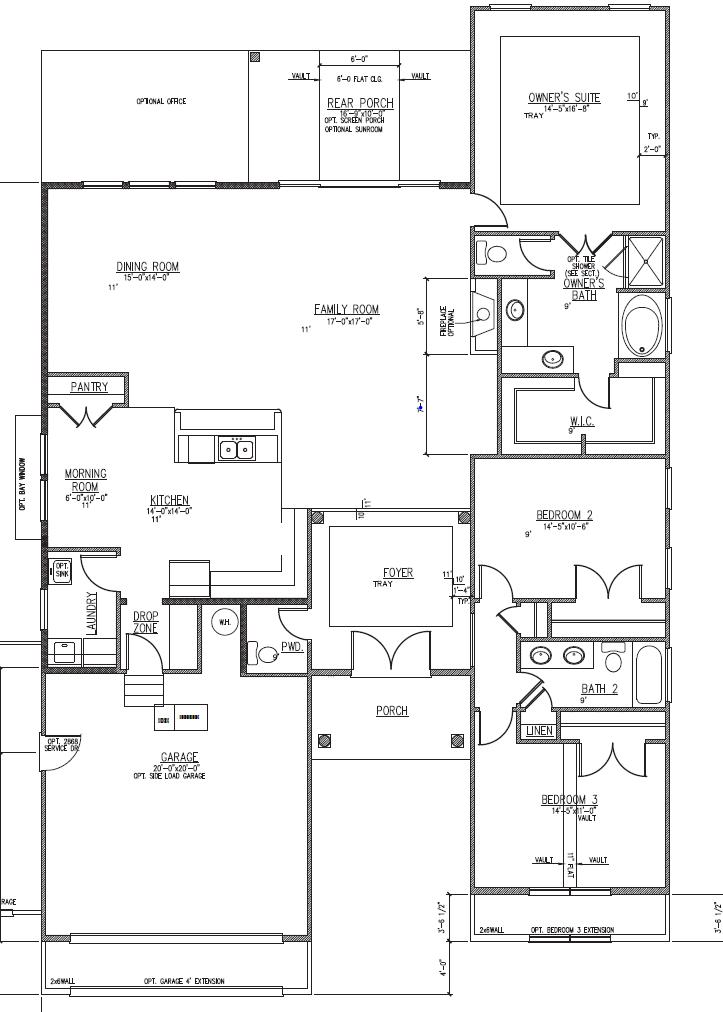 257 Camber Road Huger, SC 29450 - Photo 35 of 35 Cumberland 1 story Floor Plan