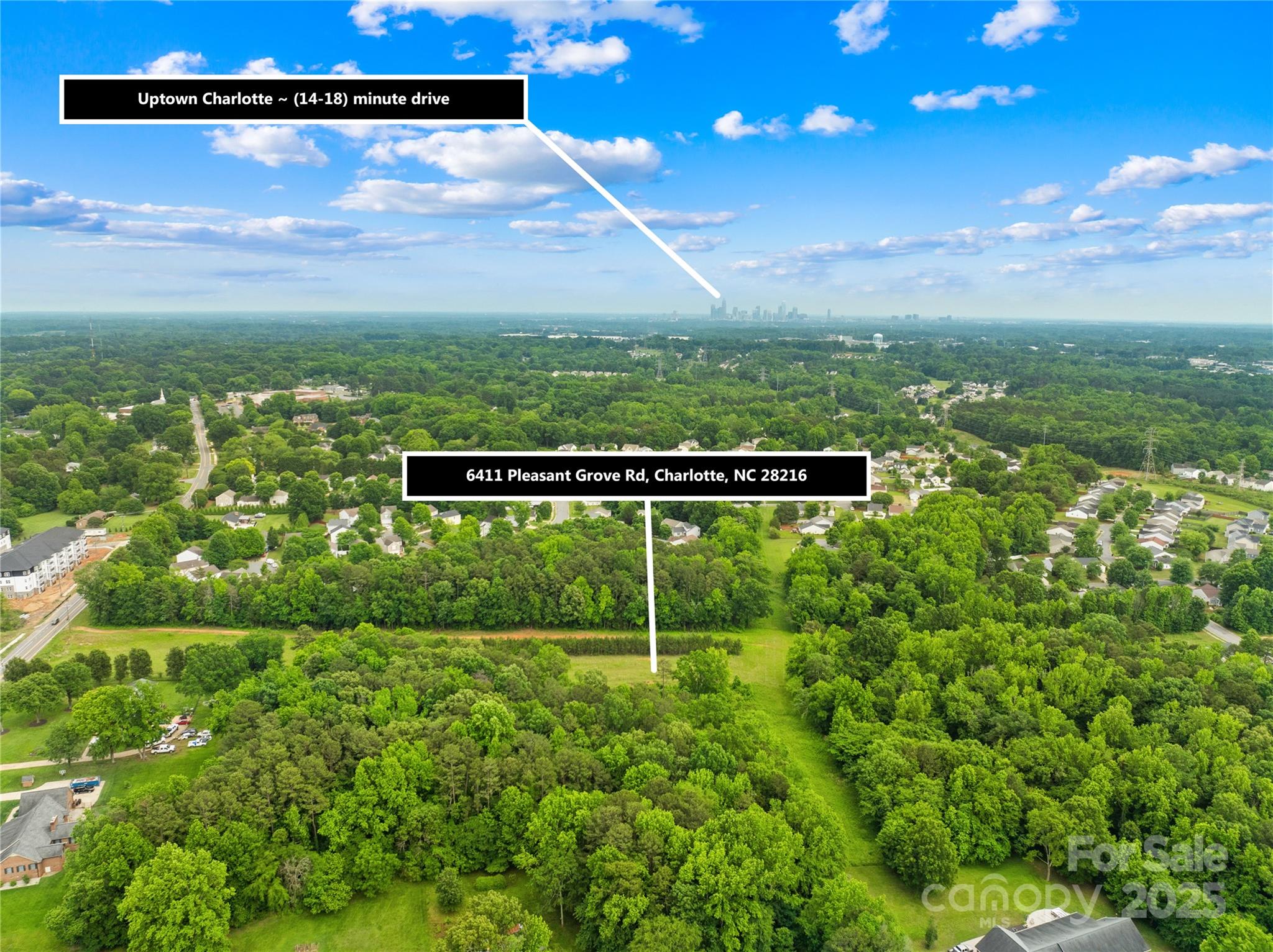 6411 Pleasant Grove Road Charlotte, NC 28216 - Photo 4 of 18 a view of a bunch of lots of green space