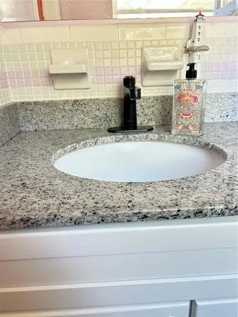 a close view of sink and tap