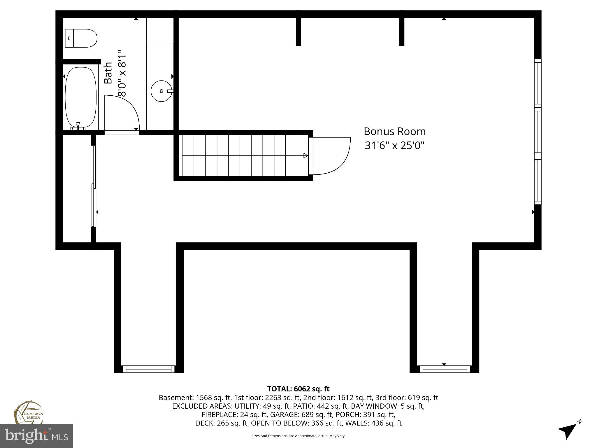5 Cross Point Drive Owings, MD 20736 - Photo 61 of 63 Spacious bonus room layout with bath access.