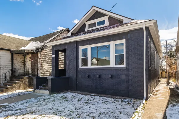 a front view of a house