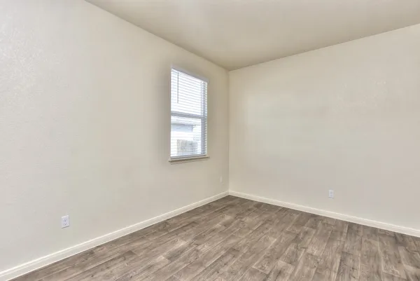 an empty room with a window