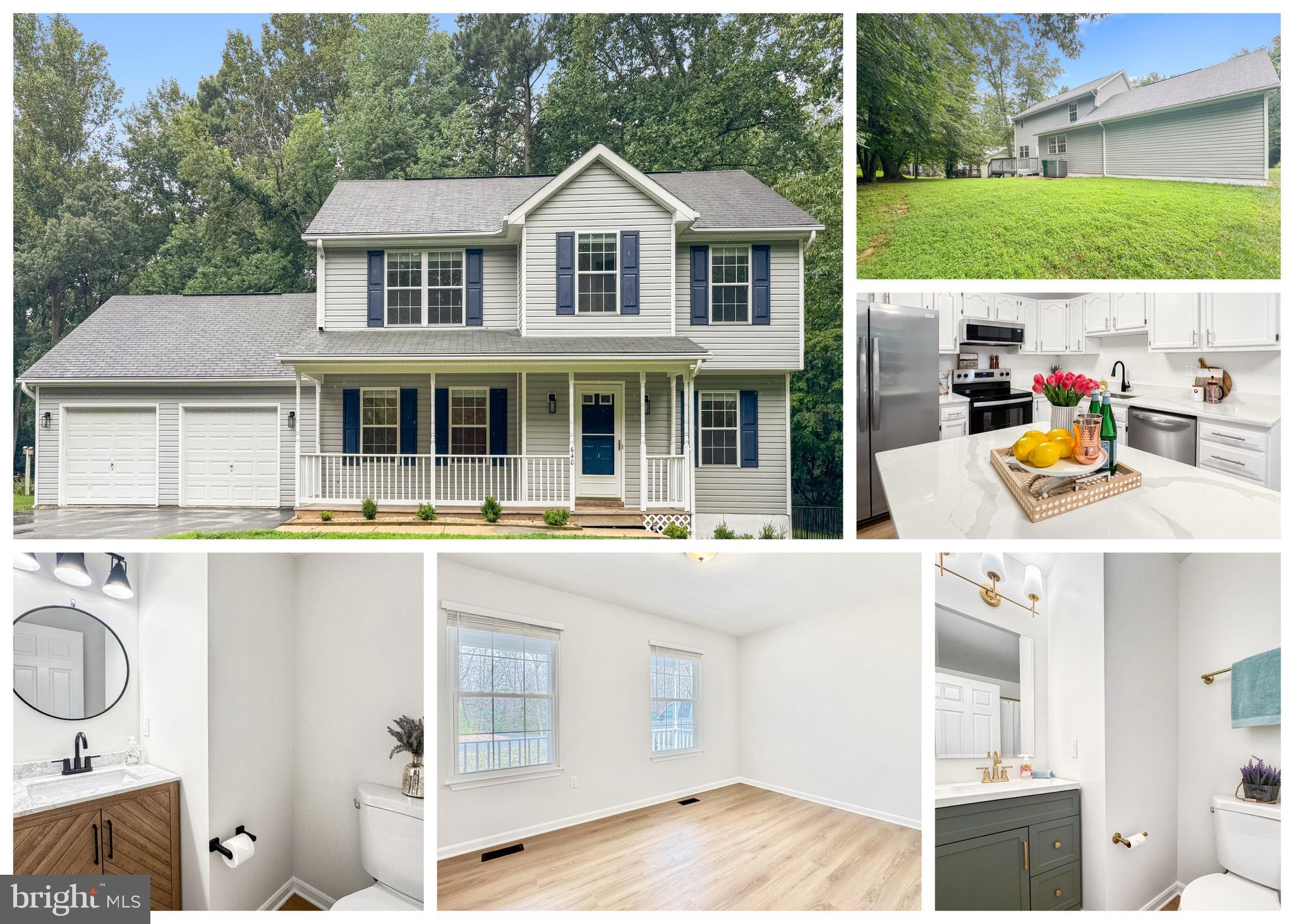 a view of a house with pool backyard and chairs