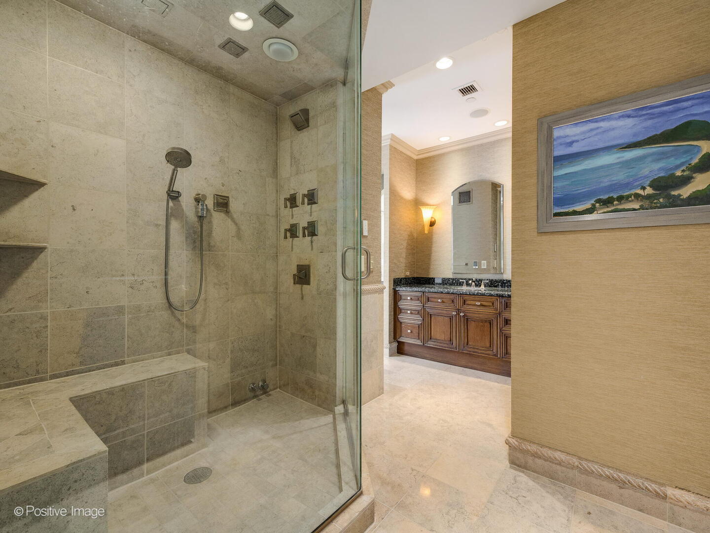 55 West Delaware Place, Unit 1101 Chicago, IL 60610 - Photo 34 of 41 a bathroom with a shower and a sink