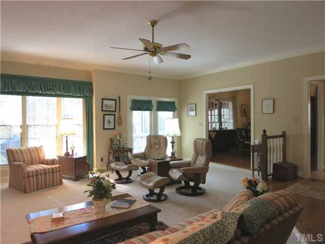 2613 Bembridge Drive Raleigh, NC 27613 - Photo 6 of 25 Another view of the spacious, open Living Rm looking towards the Dining Rm and door to the Deck. Living Room
