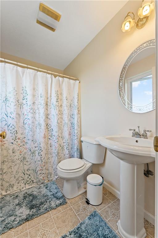 321 Chambers Ridge Road West Alexander, PA 15376 - Photo 20 of 42 a bathroom with a toilet a sink and a mirror