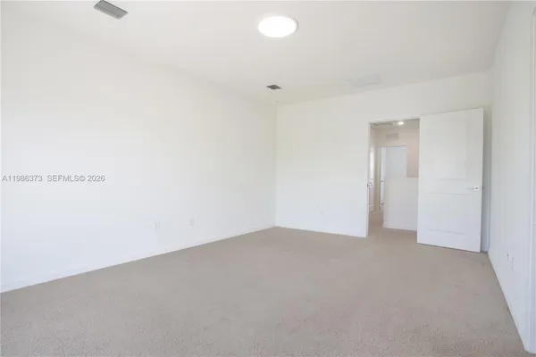 an empty room with a window