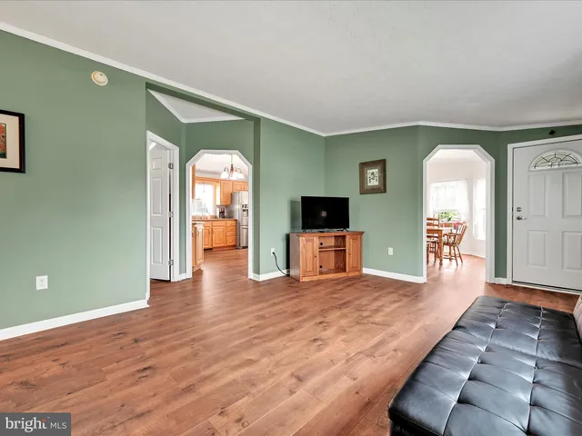a view of a livingroom with a flat screen tv