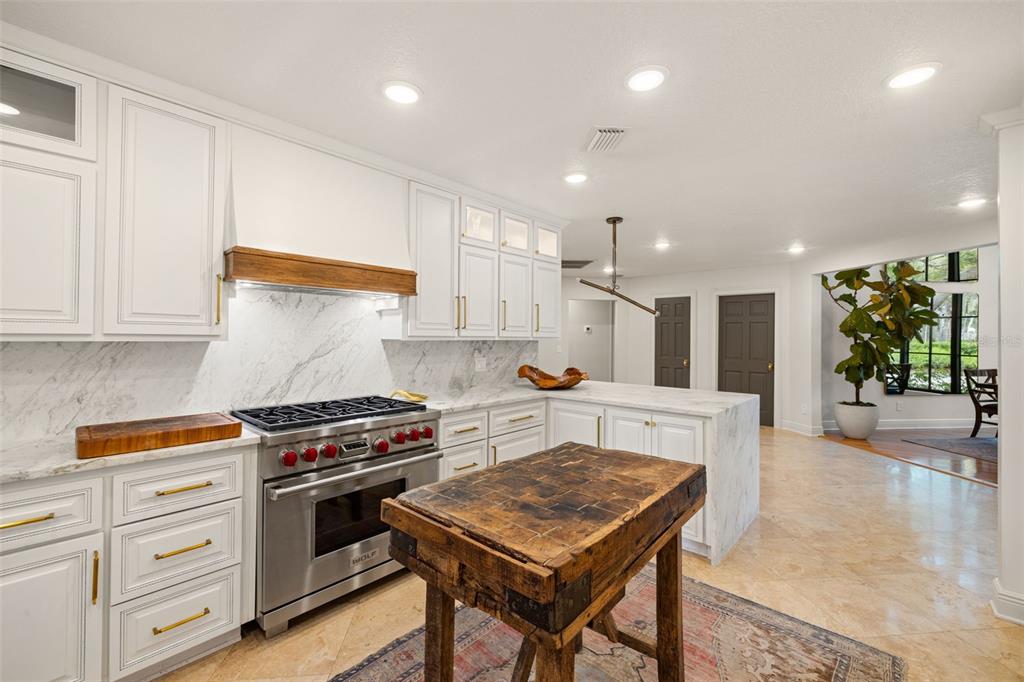 9116 Roberts Road Odessa, FL 33556 - Photo 30 of 94 a kitchen with a stove a sink and a refrigerator