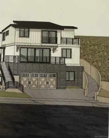 a view of a house with wooden deck