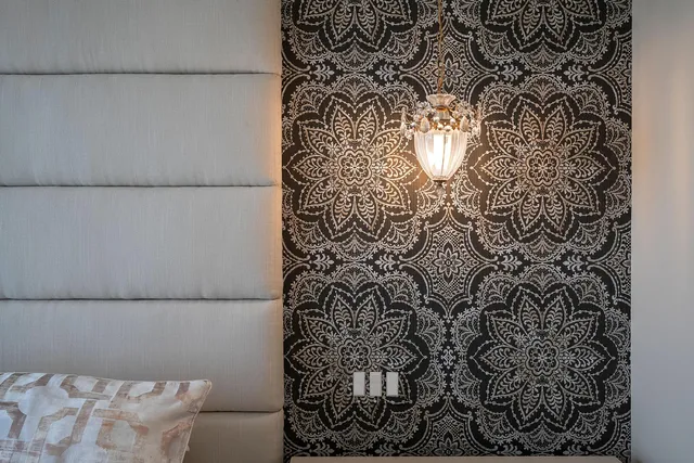 a view of a balcony with an ocean view