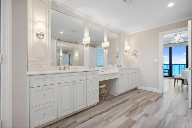 a view of a park that has a sign on it