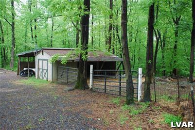495 Buttermilk Road Hellertown, PA 18055 - Photo 8 of 34 a view of a backyard with large trees and plants