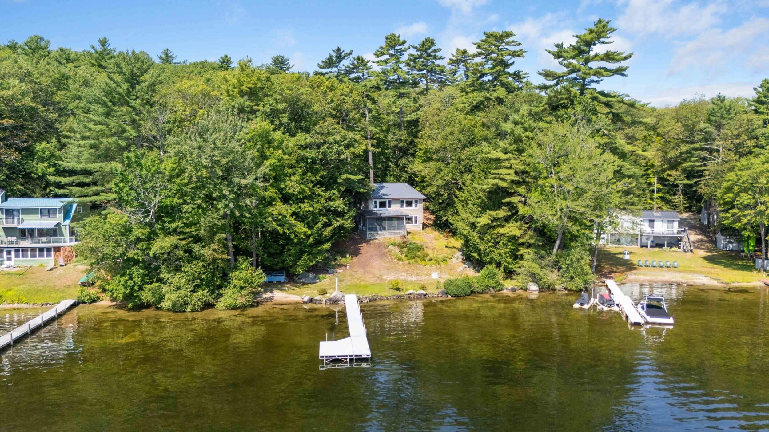 235 Mt Hunger Shore Road Windham, ME 04062 - Photo 3 of 24 View from the lake to the house