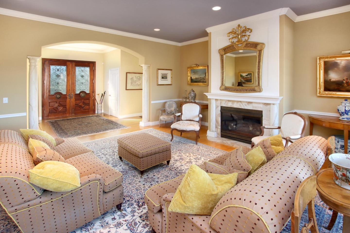 344 Los Robles Road Soquel, CA 95073 - Photo 7 of 76 a living room with furniture and a fireplace
