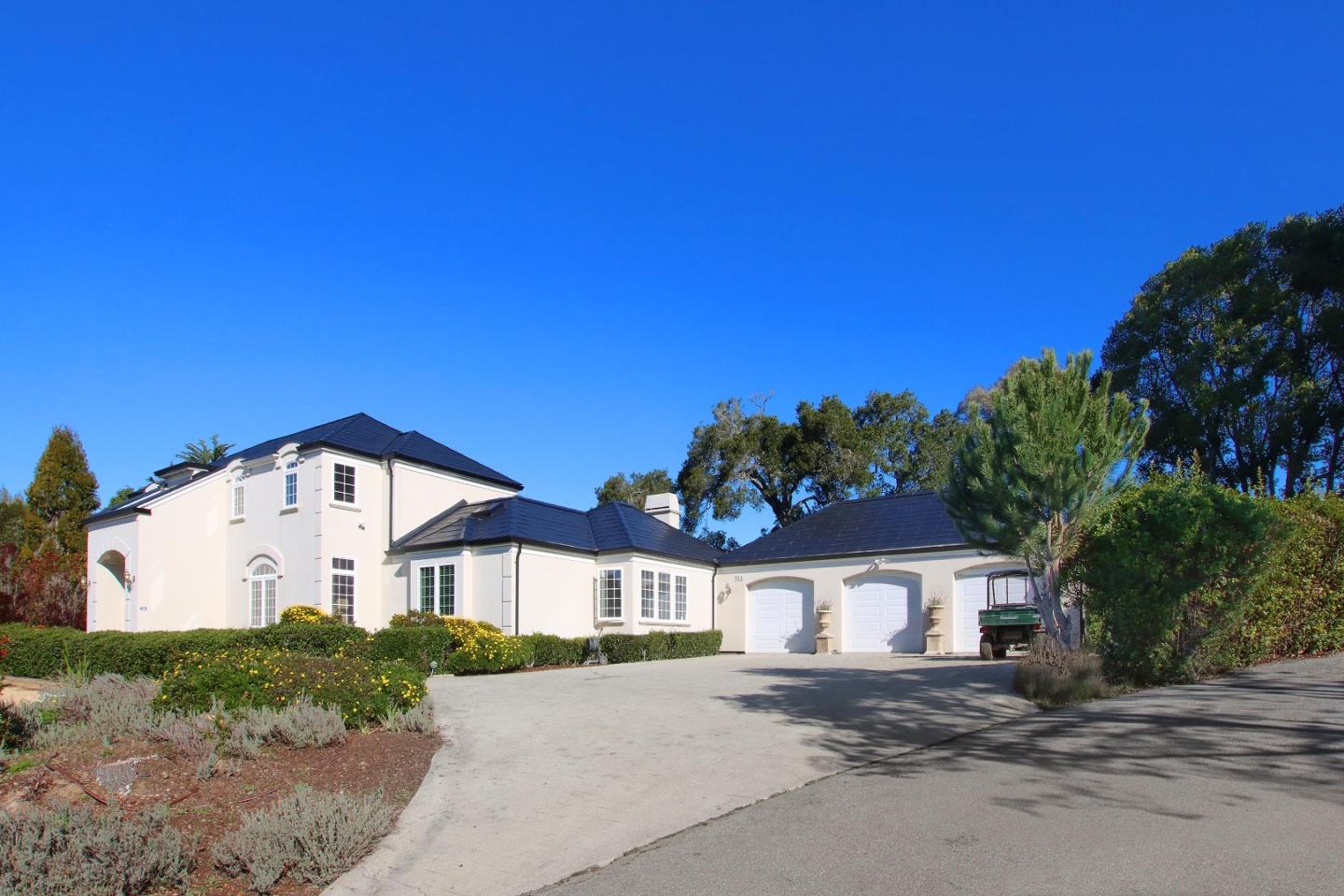 344 Los Robles Road Soquel, CA 95073 - Photo 74 of 76 a front view of a house with a yard and garage