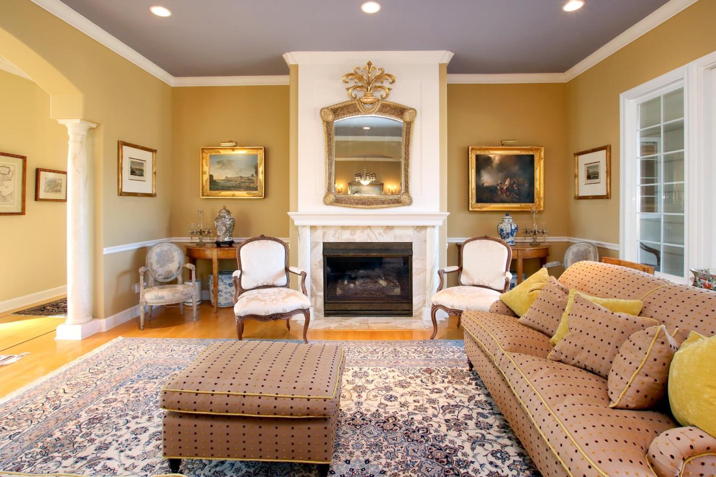 344 Los Robles Road Soquel, CA 95073 - Photo 9 of 76 a living room with furniture and a fireplace