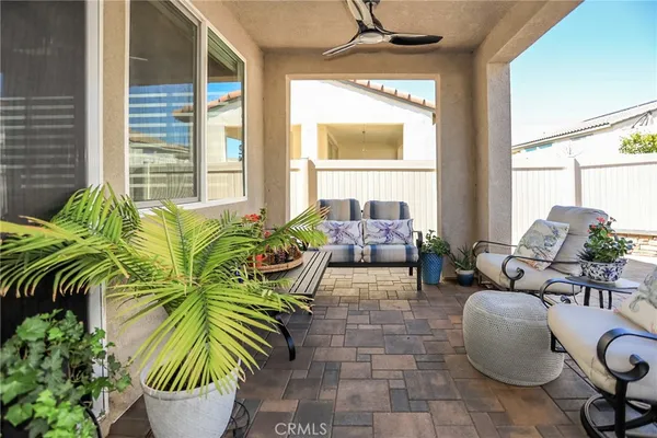 a view of outdoor seating space
