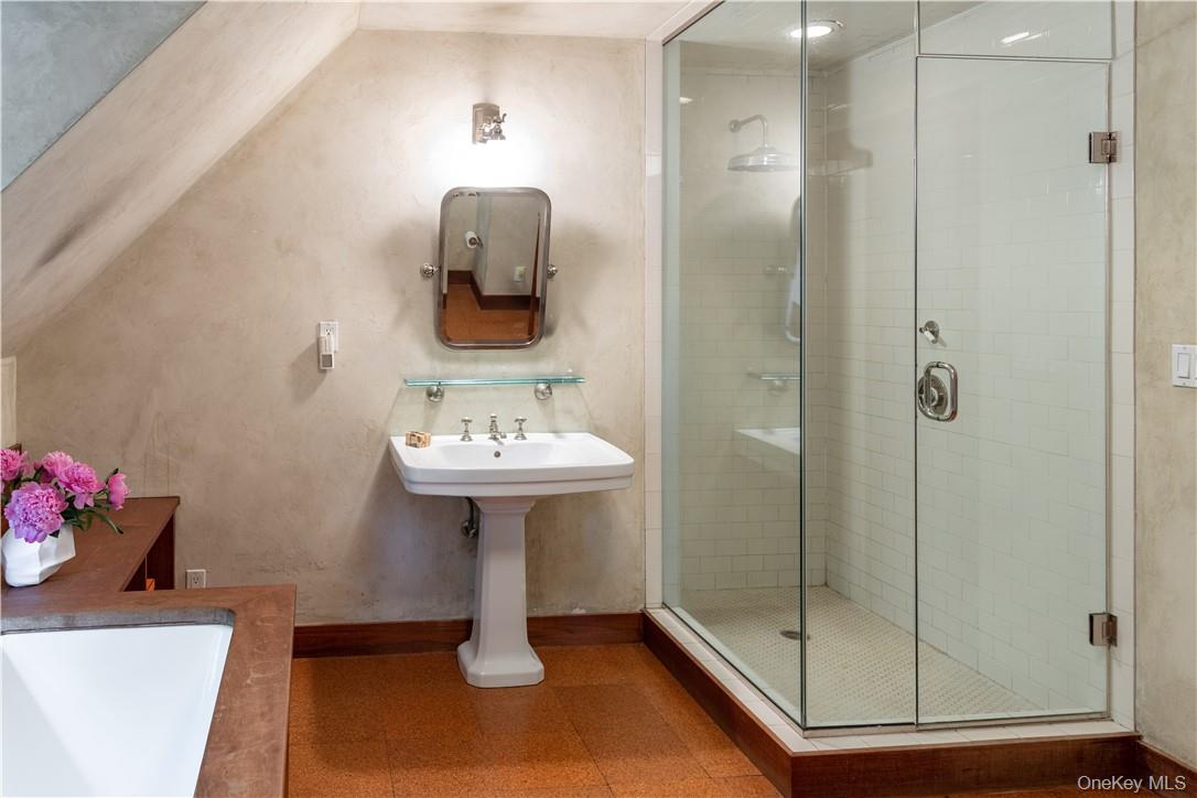 21 Woods Road Palisades, NY 10964 - Photo 23 of 47 a bathroom with a sink shower and a mirror